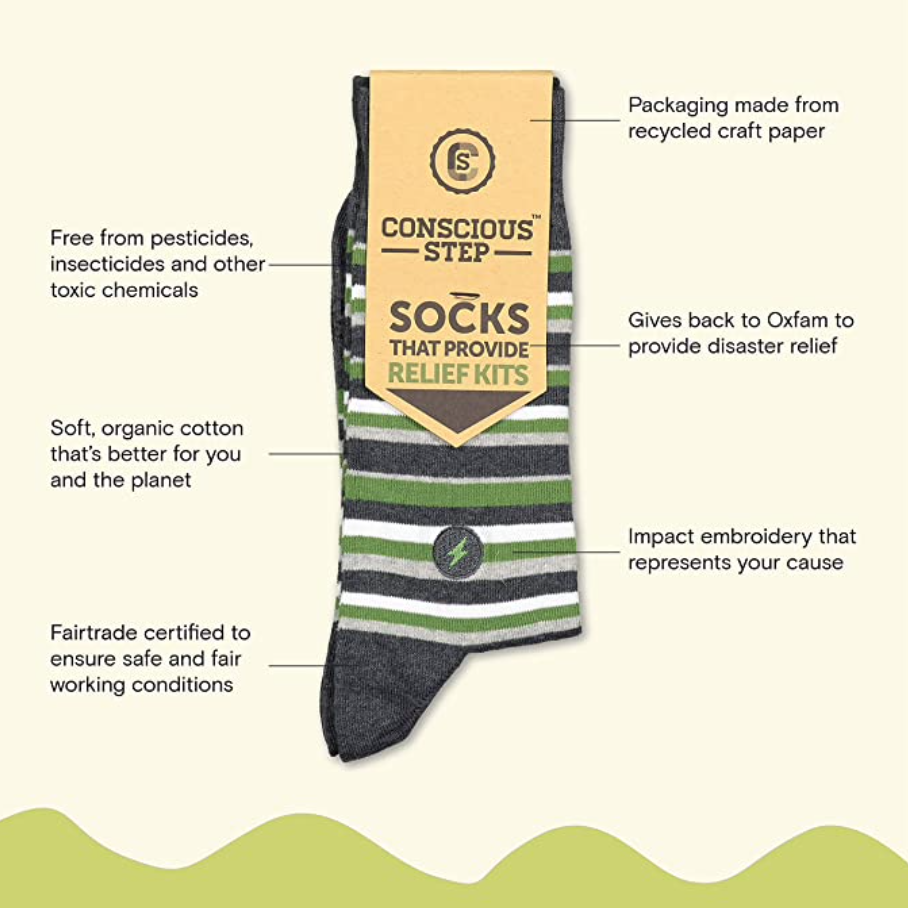 Conscious Step Women's Organic Cotton Crew Socks